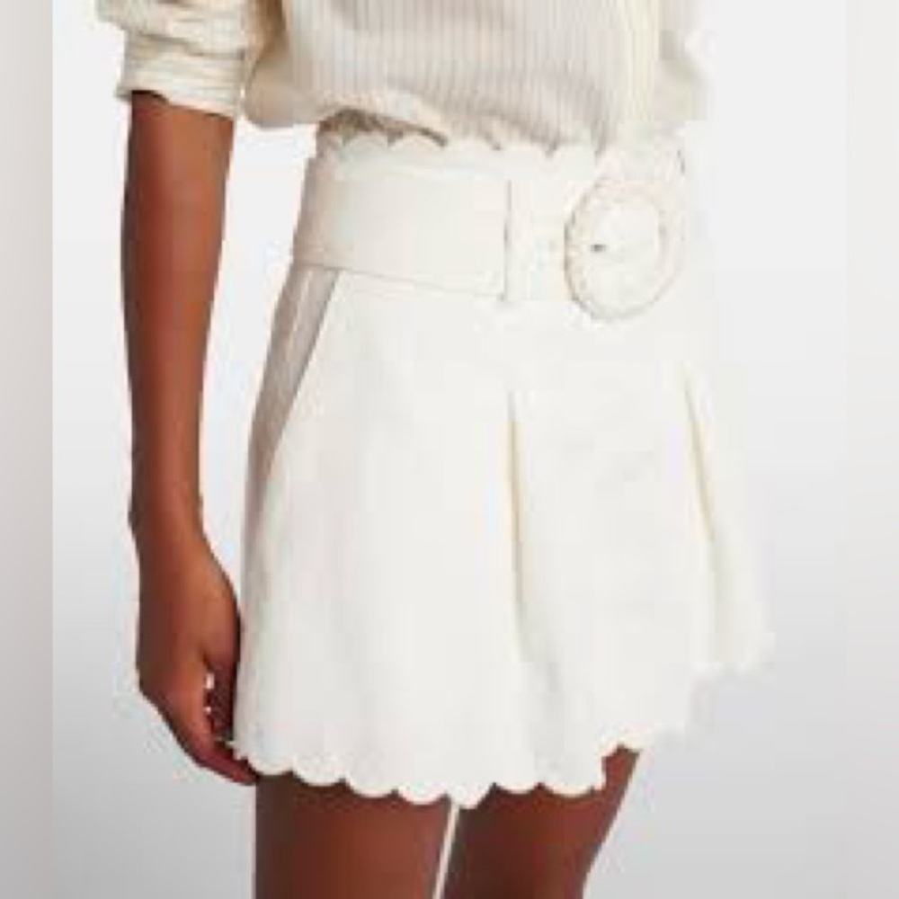 Farm Rio Festone High-Rise Cotton Shorts